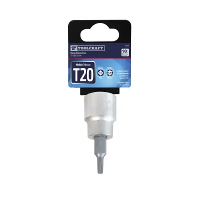 Copa Punta Torx T20 Toolcraft En Acero Cr-v Y Mando 1/2'