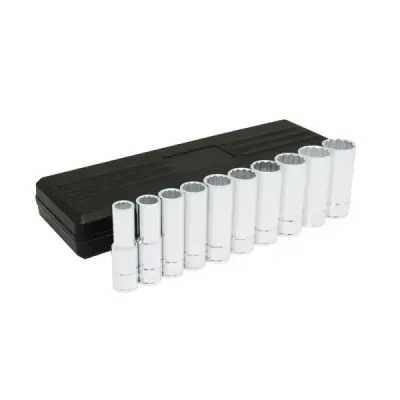 Juego 10 Copas Largas 12 Mm A 26 Mm Urrea Cuadro 1/2'