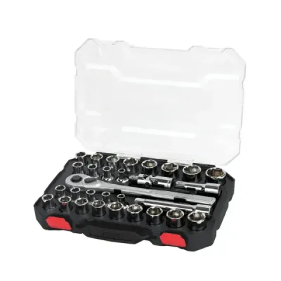 Juego 30 Copas Y Accesorios Cuadro 1/2' Combinado Urrea