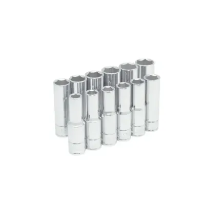 Juego 12 Copas Largas 10 Mm A 21 Mm Urrea Cuadro 1/2'