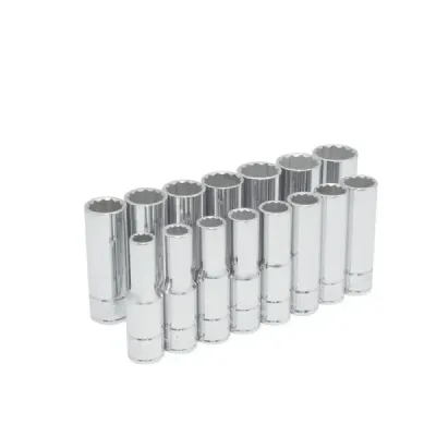 Juego 15 Copas Largas 10 Mm A 24 Mm Urrea Cuadro 1/2'