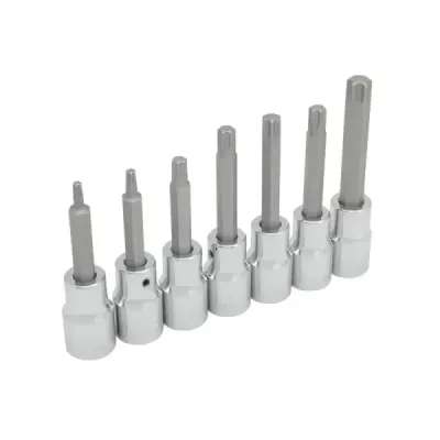 Juego 7 Copas Cortas Punta Torx T20 A T55 Urrea Cuadro 1/2'