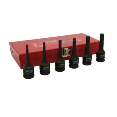 Juego 6 Copas Impacto Hexagonal Pulgadas Urrea Cuadro 1/2'