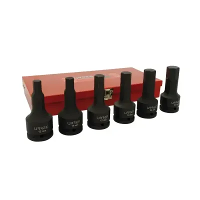 Set 6 Copas De Impacto Hexagonal Métricas Urrea Cuadro 3/4'