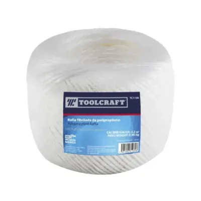 Rafia Blanca De Polipropileno 4 G/m Toolcraft De 4.4 Kg