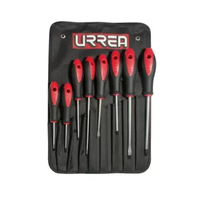 Set 8 Destornilladores Combinados Urrea Mango Bimaterial