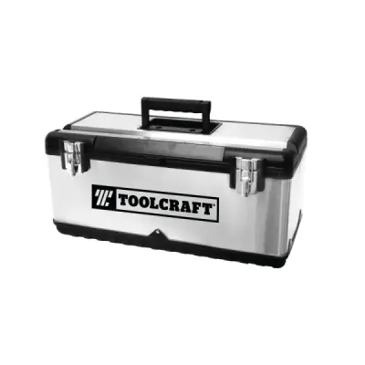Caja De Herramientas De 38 Cm Toolcraft En Acero Inoxidable
