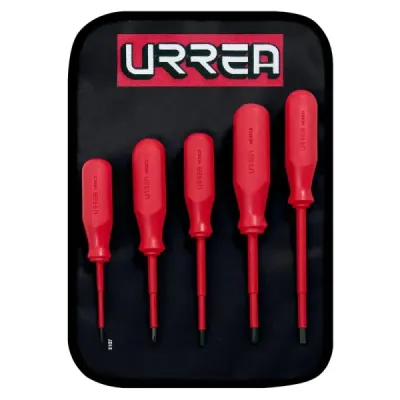 Juego 5 Destornilladores Dieléctricos Rojos 1000 V Ca Urrea