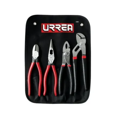 Set 4 Alicates Combinados Mango Rubber Grip Industrial Urrea