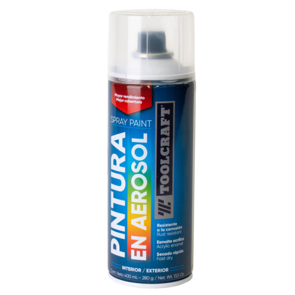 Pintura Aerosol Acrílico Claro Toolcraft 400 Ml Sin Plomo (TC1657)