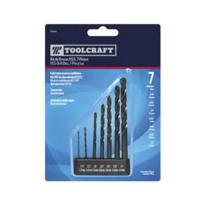 Juego De 7 Brocas Acero Rápido Hss Toolcraft 1/16' A 1/4'