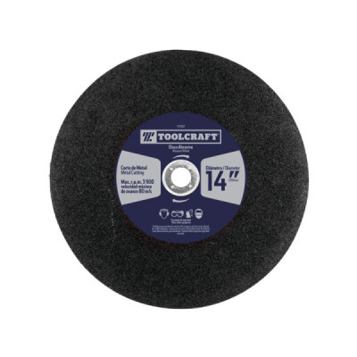 Disco Para Corte De Metal 14'' Toolcraft Con Eje De 1'' (TC1907)
