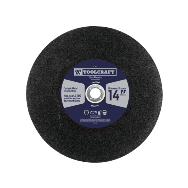 Disco Para Corte De Metal 14'' Toolcraft Con Eje De 1'' (TC1907)