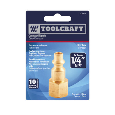 Acople Rápido De Latón Hembra Toolcraft De 1/4 Npt (TC2003)