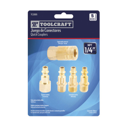 Juego De Acoples Y Conectores Rápidos Toolcraft De 5 Piezas (TC2005)
