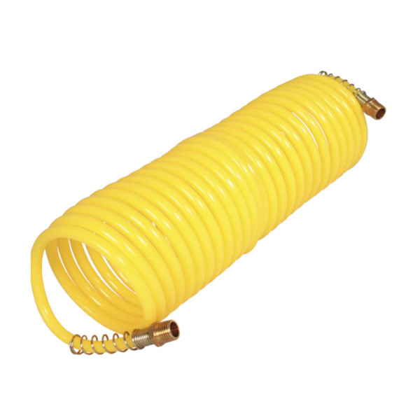 Manguera Tipo Resorte 7.5 M X 1/4'' Toolcraft Para Compresor (TC2026)