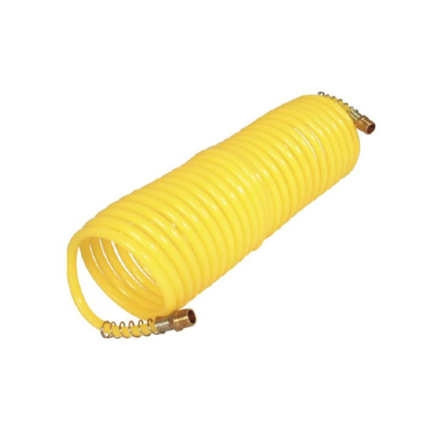 Manguera Tipo Resorte 15 M X 1/4'' Toolcraft Para Compresor (TC2027)