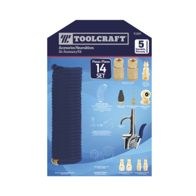 Juego De 14 Accesorios Neumáticos Toolcraft Conector 1/4 Npt (TC2029)