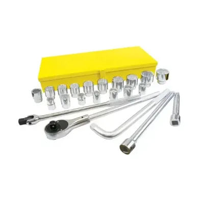 Juego 23 Copas Y Accesorios 3/4' Pulgada Surtek Con Estuche