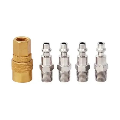 Set 5 Acoples Conectores Rápidos 1/4' Npt Compresor Surtek
