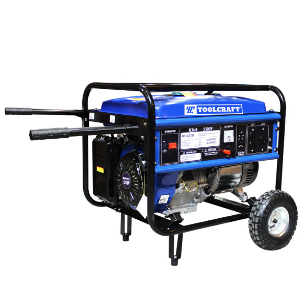 Generador Eléctrico 5.500 W Toolcraft 25 Litros Con Cuerda (TC3418)
