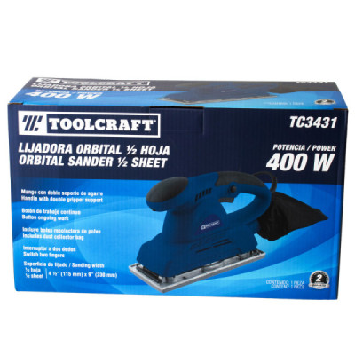 Lijadora Orbital 400 W Toolcraft 114 - 228 Mm De 14.000 Rpm (TC3431)