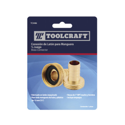 Juego De Conexiones Para Manguera De Riego Toolcraft Blíster (TC3486) Juego De Conexiones Para Manguera De Riego Toolcraft Blíster (TC3486)