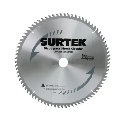 Disco Sierra Madera 10' Centro 1.3/16' Surtek 80 Dientes