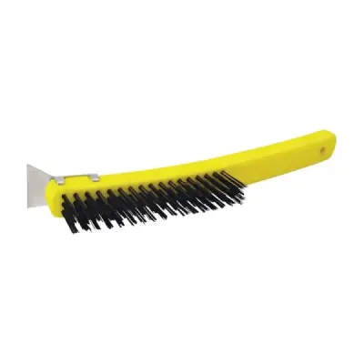 Cepillo De Alambre 3 X 17 Pinceles Surtek Mango Y Rasqueta