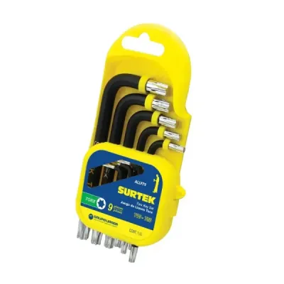 Juego 9 Llaves Bristol Tipo L Torx Cortas Y Larga Surtek
