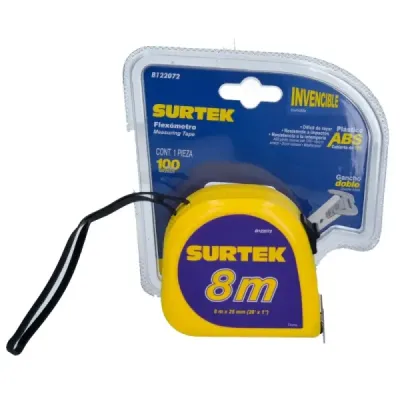 Flexómetro Cuerpo Plástico Abs 8 M X 1' Surtek Doble Cara