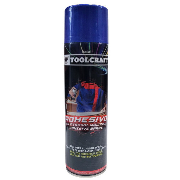 Adhesivo Pegante En Aerosol Toolcraft 500 Ml Multiusos (TC5839)