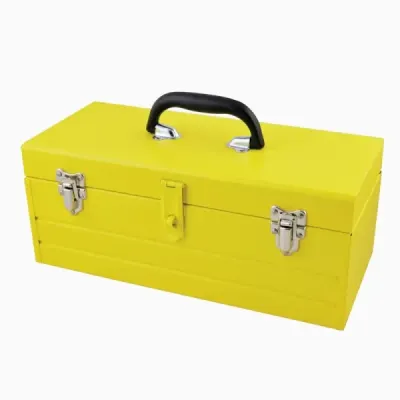 Caja Herramientas Metálica 51 Cm Amarilla Surtek Con Charola
