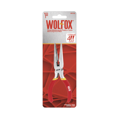Alicate Miniatura Punta Y Corte 4.3/4'' Wolfox Mango Vinil (WF0106)