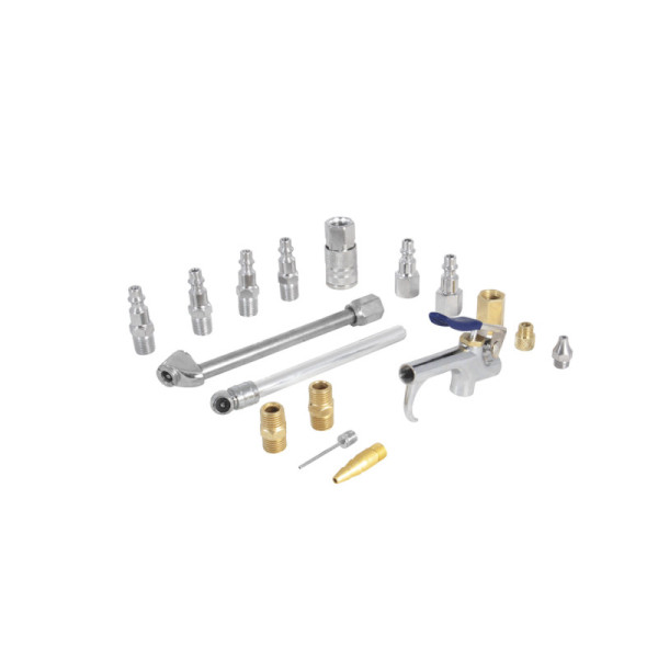 Juego De 17 Accesorios Neumáticos Wolfox Conector 1/4 Npt (WF0149)