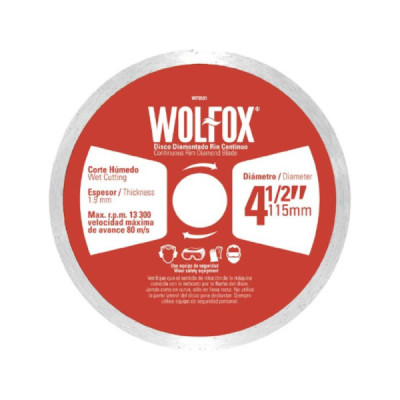 Disco Diamantado De 7'' Wolfox 1.8 Mm Corte Continuo (WF0592) Disco Diamantado De 7'' Wolfox 1.8 Mm Corte Continuo (WF0592)