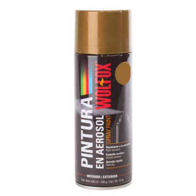Pintura Aerosol Negro Satinado Wolfox 300 Ml Sin Plomo (WF0706)