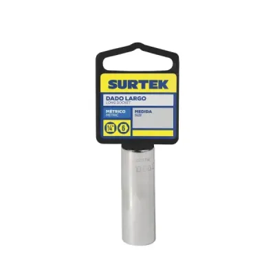 Copa Larga De 13 Mm X 2' 6 Puntas Surtek Cuadro De 1/4'