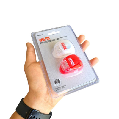 Juego De Linternas Para Bicicleta 6 Lm Y 2 Lm Wolfox Cr2032 (WF0783)