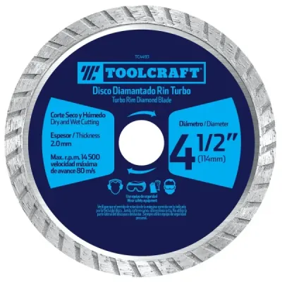 Disco Diamantado De 4.1/2' Toolcraft 2.2 Mm Corte Turbo