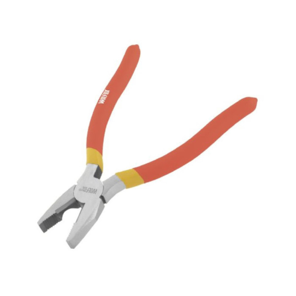 Alicate De Electricista 8'' Pulido Wolfox Mango De Vinil (WF0858)