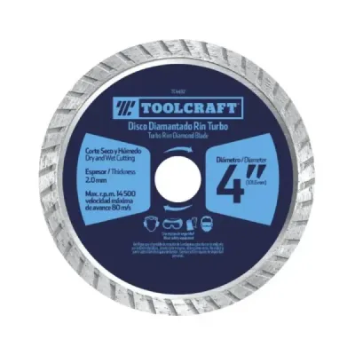 Disco Diamantado De 7' Toolcraft 2.4 Mm Corte Turbo