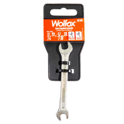 Llave Boca Fija De 1/4'' X 5/16'' Wolfox Acabado Cromado (WF1360)