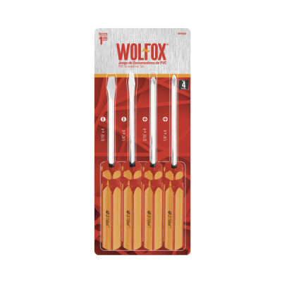 Juego De 4 Destornilladores Wolfox Con Mango De Pvc (WF9350)