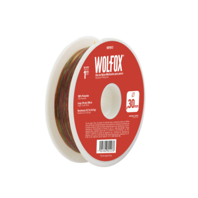 Hilo De Nylon Para Pesca De 0.30 Mm Wolfox Multicolor (WF9513)