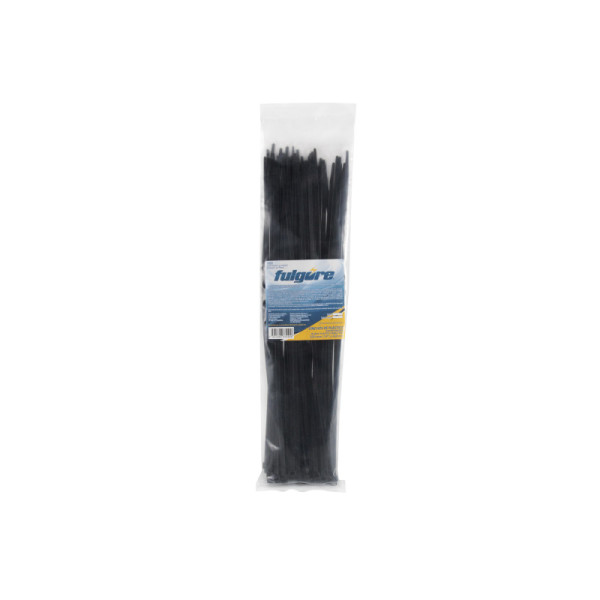 100 Amarres Cinchos Plásticos 10 Cm Fulgore Negros 8 Kg (FU0278)