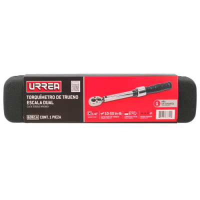 Torquímetro Click Escala Dual 1/4'' Torque 10-50 In-lb Urrea (6061A)