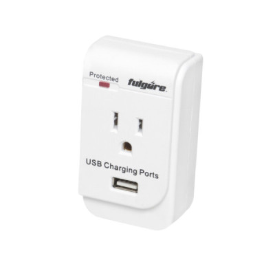2 Multitomas Con Usb Y Contacto Fulgore Para La Pared (FU1022)