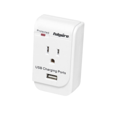 Multitoma Con Usb Contacto Fulgore Para La Pared (FU1023)