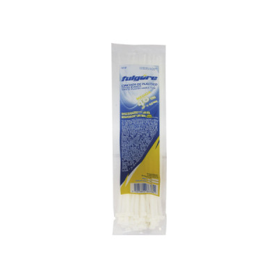 50 Amarres Cinchos Plásticos 41 Cm Fulgore Blancos 23 Kg (FU1207)